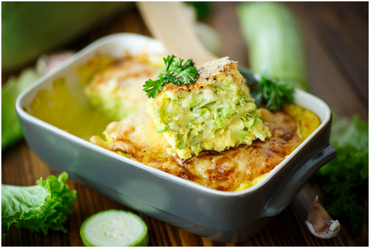 Crustless Zucchini-Feta Pie