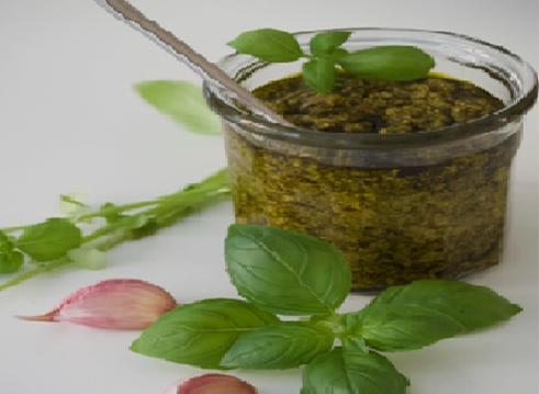 Cheesy Arugula Pesto with Almonds