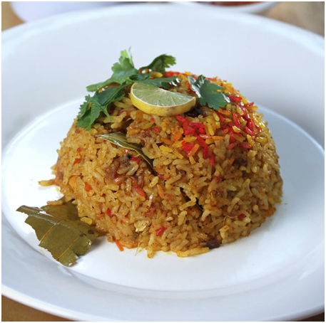 Fried - Roasted Rice with Mushrooms and Rosemary