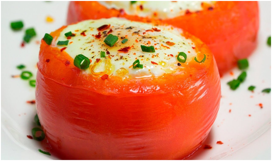 Egg Stuffed Tomatoes (Oven-baked)